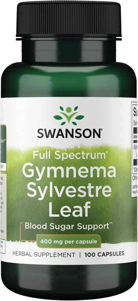 Swanson Full Spectrum Gymnema Sylvestre Leaf - Traditional Ayurvedic Herb - (100 Capsules)