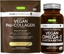 Vegan Vanilla Collagen Protein Powder & Vegan Omega-3 Bundle, Complete Collagen Boosting Formula & Sustainable Algae Oil 1340mg, by Igennus