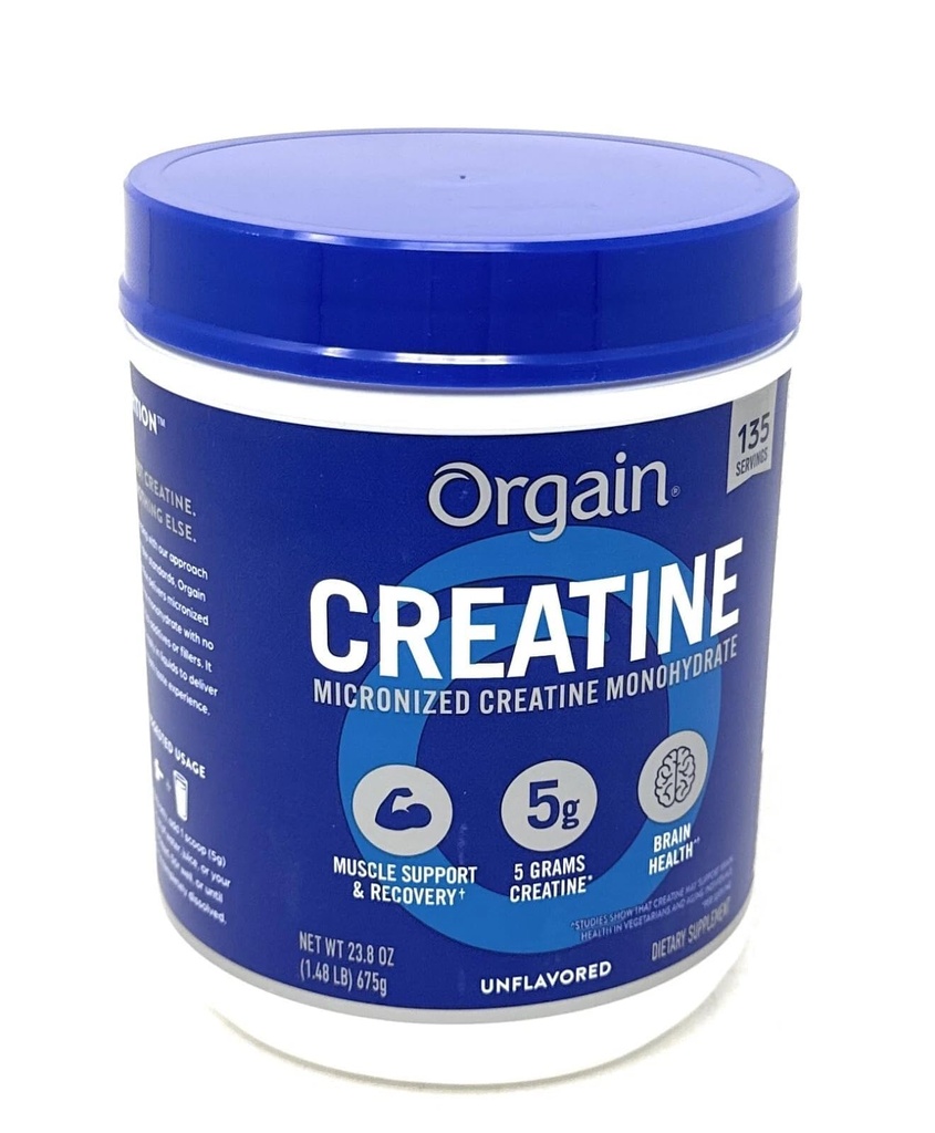 Orgain 5g Micronized Creatine Monohydrate, Unflavored, 1.48lbs