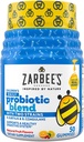 Zarbee's Kid's Daily Probiotic Blend Gummies with 2 Strains for Digestive Support; Easy To Chew; Gluten-Free & Drug-Free; Ages 2+; Natural Fruit Flavors; 50 Count