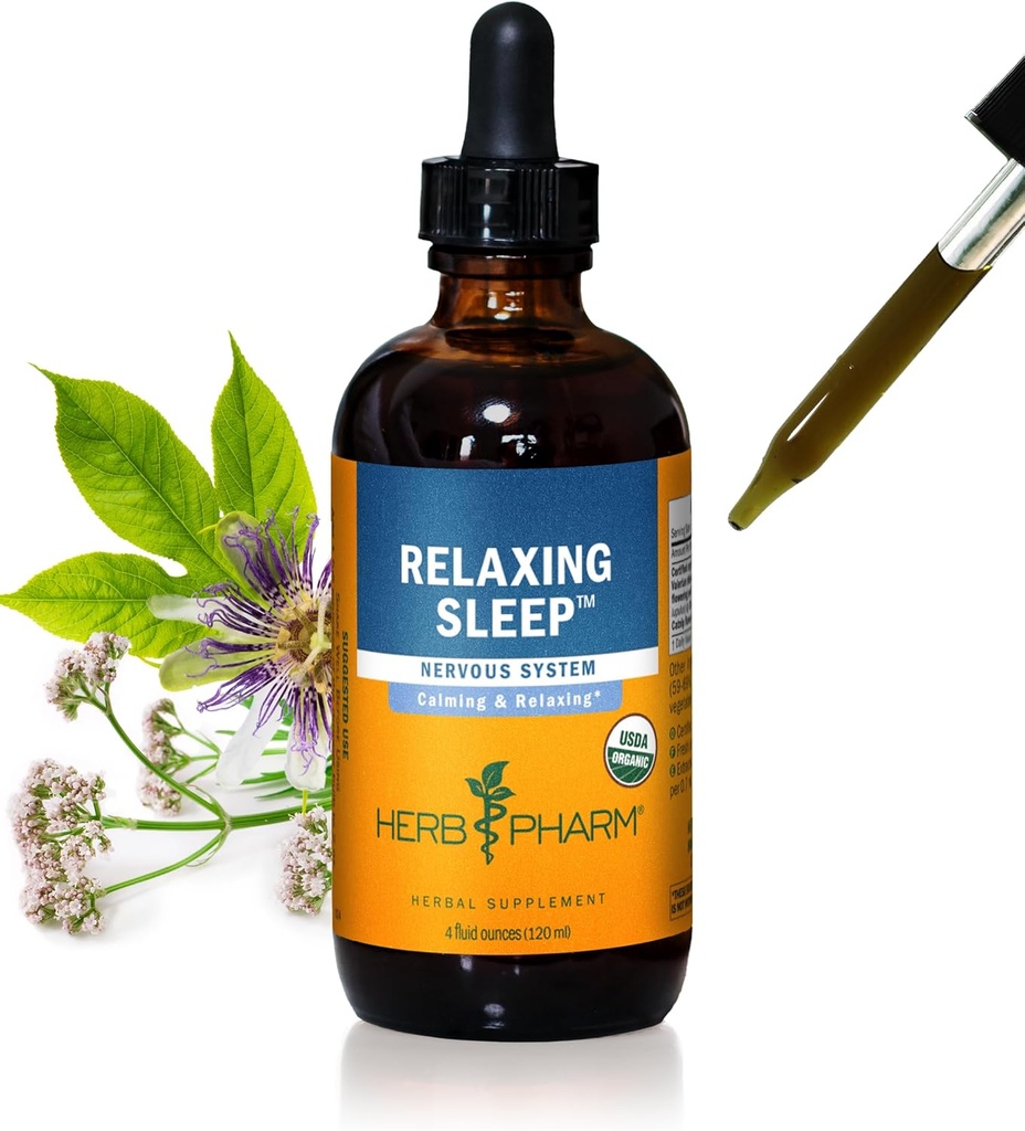 Herb Pharm Relaxing Sleep Herbal Formula with Valerian Liquid Extract - 4 Ounce (Pack of 1)