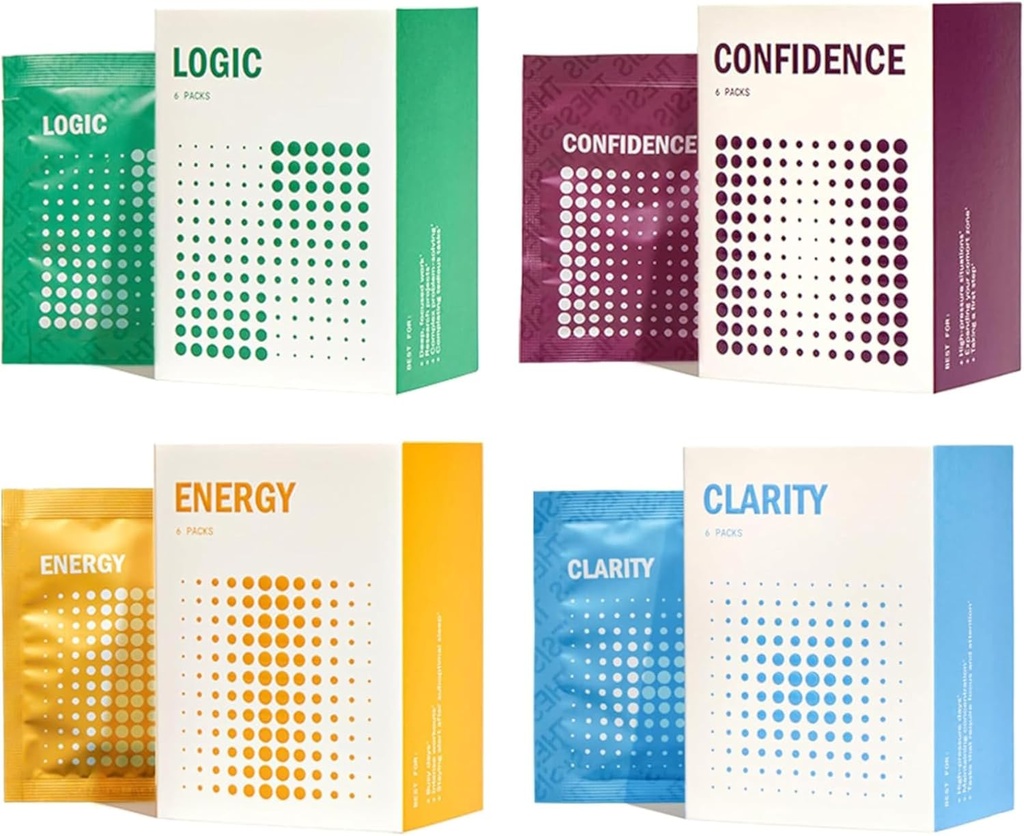 Thesis The Starter Kit - Nootropic Cognitive Supplements with Clarity, Logic, Confidence & Energy - Promotes Mental Focus, Natural Energy & Memory - 24 Servings - 1 Month Supply
