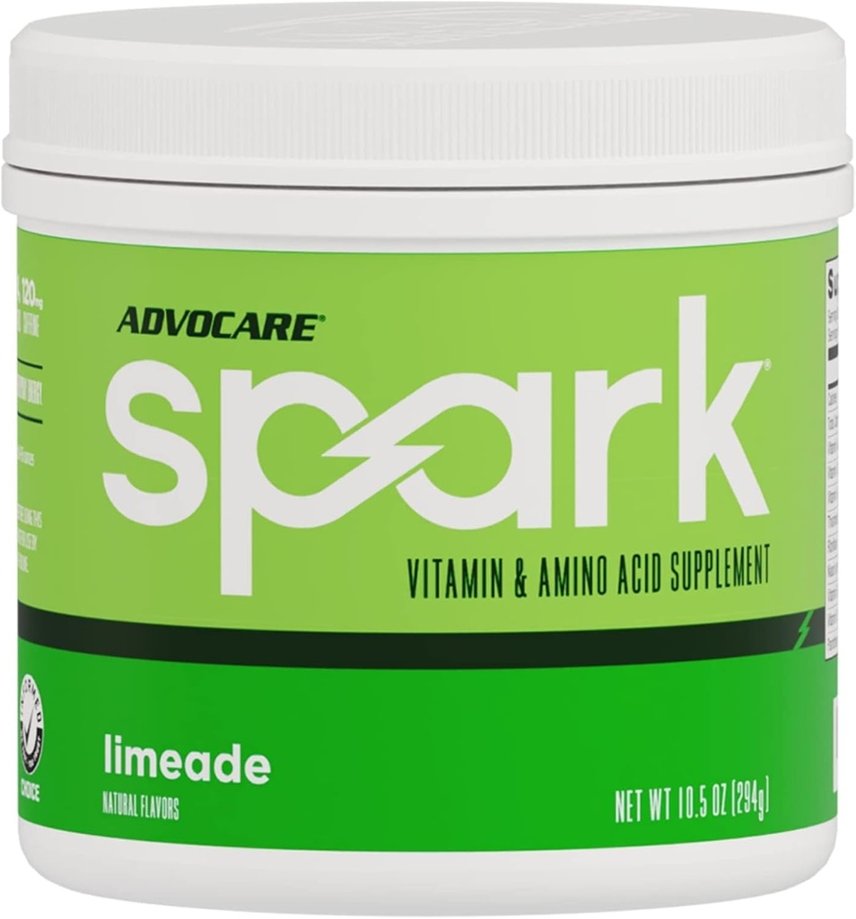 AdvoCare Spark - Energy Drink Mix - Vitamin & Amino Acid Supplement - Supports Energy & Focus - Portable Immune Support - Sugar-Free - Limeade (10