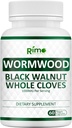 Wormwood Black Walnut Clove Capsules - Cleanse, Detox, Intestinal Guard Formula Supplement for Humans, with Wormwood herb, Black Walnut Extract Combination, 60 Capsules Non-GMO