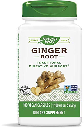 Nature's Way Ginger Root 550mg, 180 Capsules (Pack of 2)