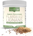 Lignans for Life - Natural Bulk Ground Flaxseed Powder - Omega 3 & 6 Fatty Acids Filled High Fiber Antioxidants - Support Healthy Heart & Hair, Healthy Immune System - 60 Servings 80mg per tab, 1 Pack