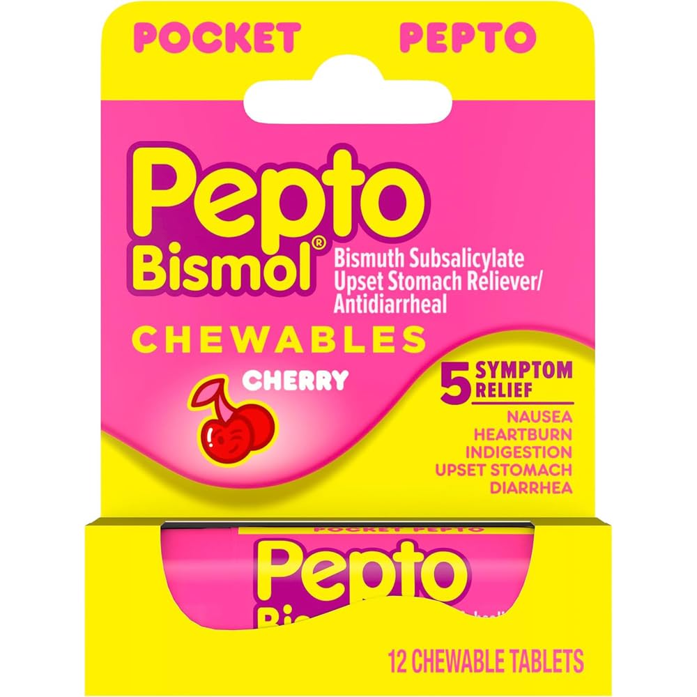 Pepto To Go Chrry Chew 12 Size 12ct Pepto To Go Cherry Chewable 12ct