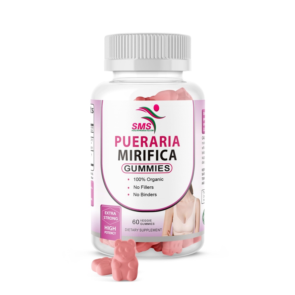 Pueraria Mirifica Gummy Supplement - Pure Root 10:1 Concentrated Extract 60 Veggie Gummies, Premium Organic - for Women, Transgender, Men