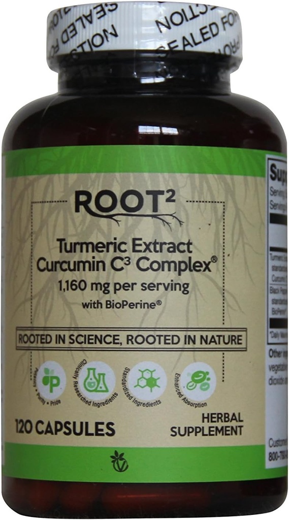 Vitacost Turmeric Extract Curcumin C3 Complex with Bioperine - 1,160 mg per Serving - 120 Capsules