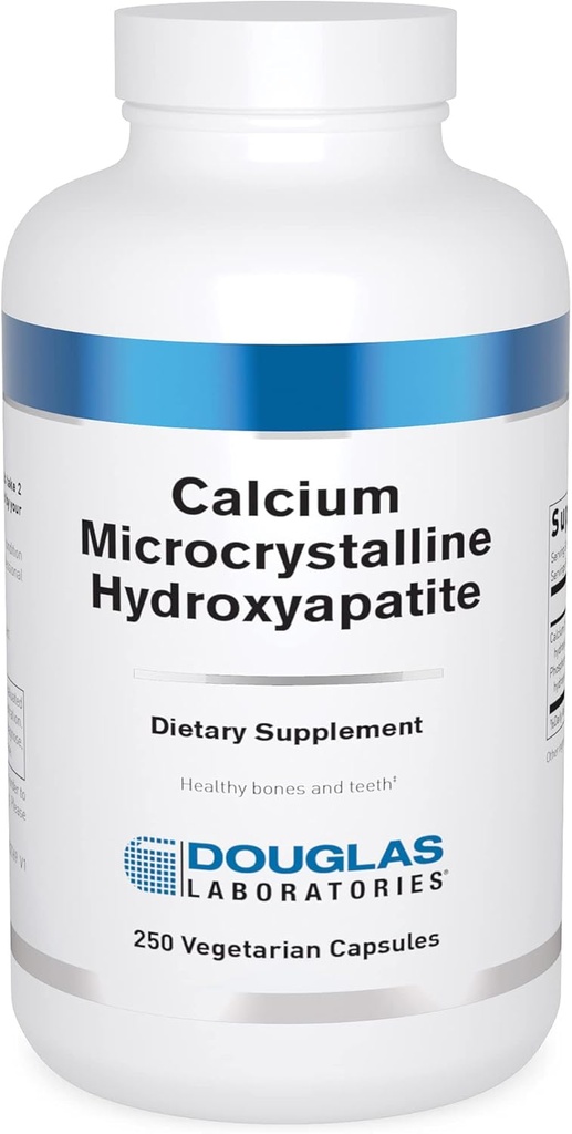 Douglas Laboratories Calcium Microcrystalline Hydroxyapatite - Teeth & Bone Health Support* - with Calcium & Phosphorus Micronutrients - Dietary Supplements - 250 Vegetarian Capsules