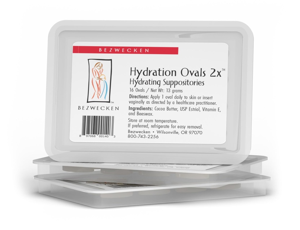 Bezwecken – Hydration Ovals 2X (3 Pack) – 16 Extra Strength Ovals - Professionally Formulated to Alleviate Vaginal Dryness in Menopausal Women - Safe & Natural