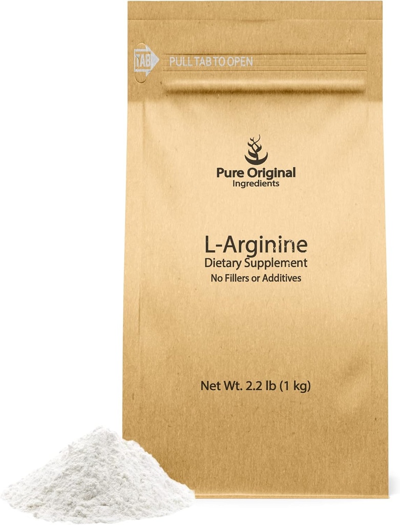 PURE ORIGINAL INGREDIENTS L-Arginine (2.2 lb) Pure, No Fillers or Additives