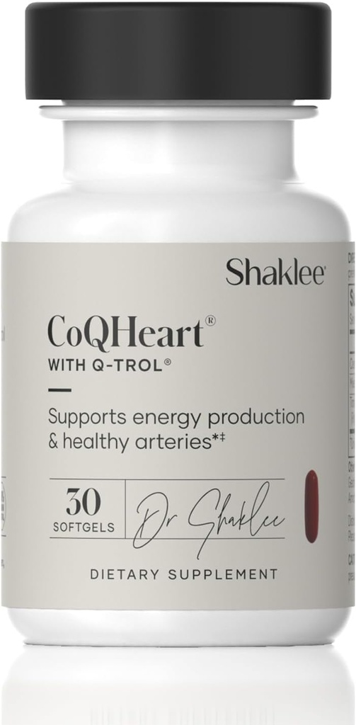 CoQHeart® with Q-Trol®- Energy Support for Heart Health - Coenzyme Q10 and Resveratrol Blend - Facilitates Energy Production and Blood Vessel Health - Protects Arteries - 30 Softgels