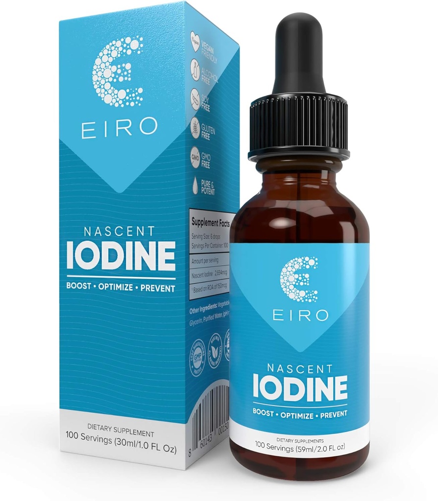 EIRO Nascent Iodine Drops | Superior Absorption | Thyroid Support