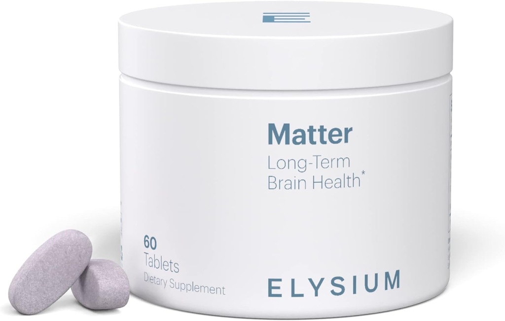 ELYSIUM Matter - 30 Servings - Brain Supplement for Memory and Focus Omega 3 Supplement + DHA - Vitamins to Support Brain Health and Memory