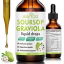Soursop Graviola Liquid Drops - 2000mg Pure Soursop Extract Blended with 300mg Sea Moss & 100mg Elderberry - Powerful Cell Support, Antioxidant-Rich, Immune-Boosting - 2 Fl Oz (60ml) Bottle