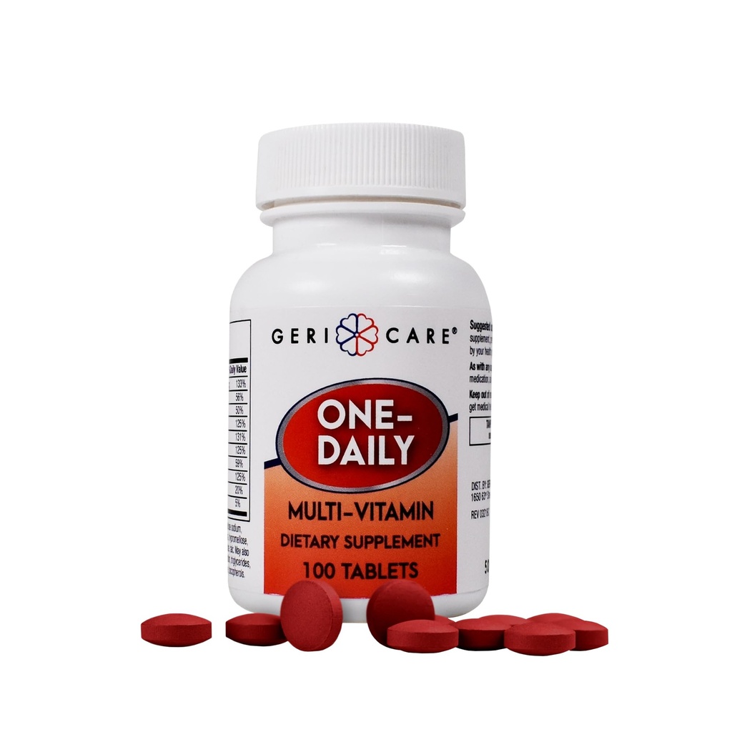 GeriCare One-Daily Multi-Vitamin Tablets Dietary Suplement 100 Count (Pack of 1)