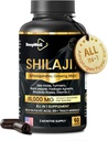 Shilajit Capsules for Men & Women, 16,000mg Pure Himalayan Organic Shilajit Supports Vitality and Wellness,Premium Pure Himalayan Supplement 2 Months Supply, 60 Capsules