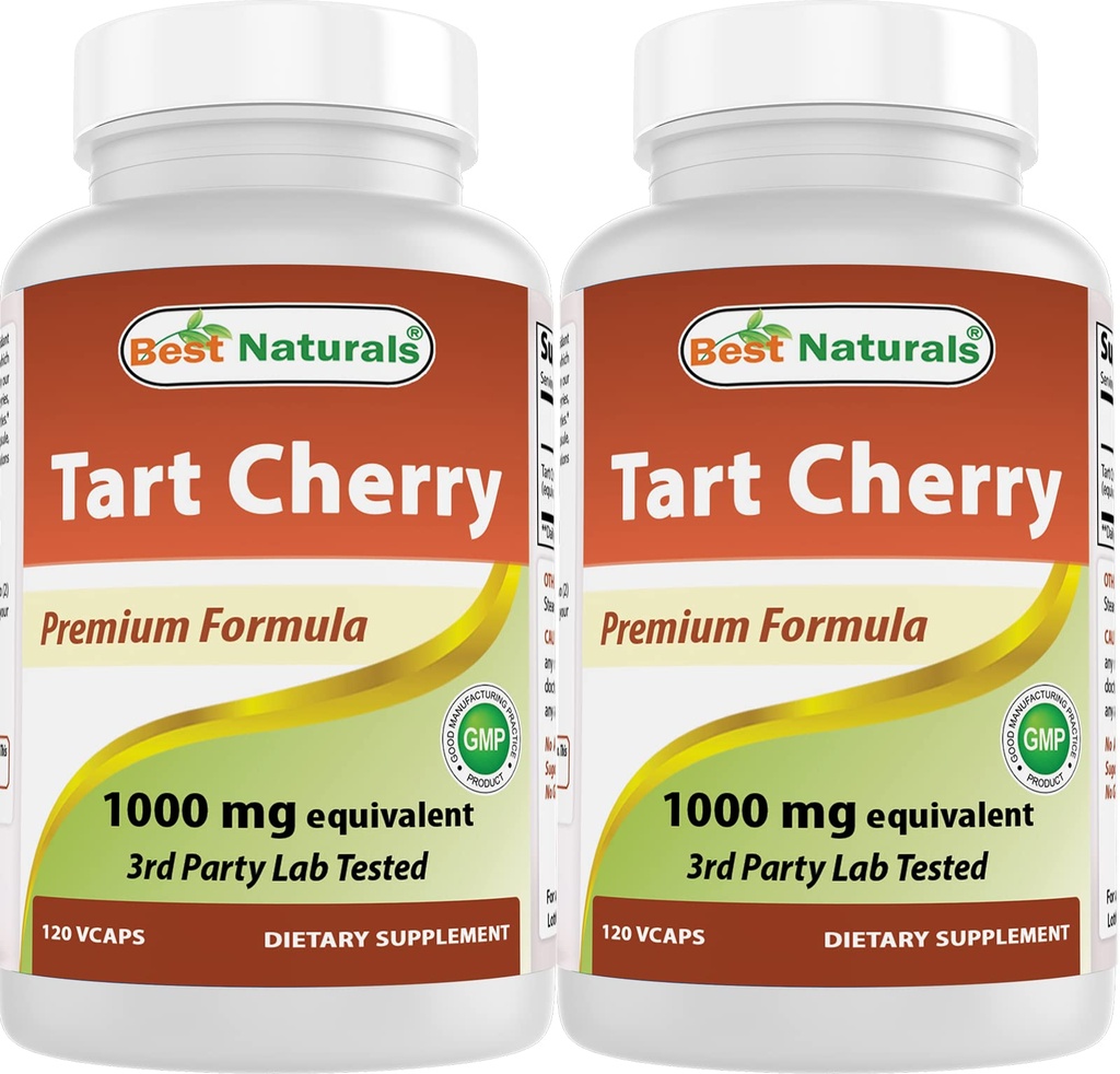 Best Naturals Tart Cherry Extract 1000 mg 120 Capsules (120 Count (Pack of 2))