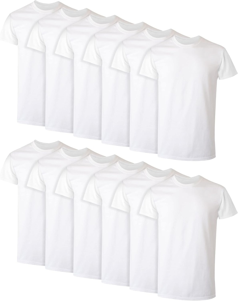 Hanes Mens Undershirt Packs, Stay-Tucked Soft Cotton Undershirts, Best Undershirts for Men, White/Black/Asstd Multipacks