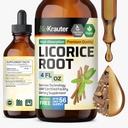 BIO KRAUTER Licorice Root Tincture - Licorice Root Extract for Digestive Support - Alcohol and Sugar Free - Vegan Drops 4 Fl.Oz.