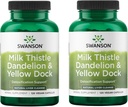 Swanson Milk Thistle, Dandelion & Yellow Dock - Herbal Liver Support Supplement - Natural Supplement Helping to Maintain Overall Health & Wellbeing - (120 Capsules) (2 Pack)