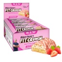 FITCRUNCH Full Size Protein Bars, 6-Layer Baked Bar, 3g of Sugar, Gluten Free & Soft Cake Core (12 Bars, Strawberry Strudel)
