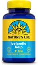 Nature’s Life Icelandic Kelp 41 mg Tablets - Iodine Supplement and Thyroid Support - Gluten Free, Non-GMO Green Superfood - 60-Day Guarantee - 500 Servings, 500 Tablets