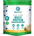 BioTrust Low Carb Protein Powder – Natural and Delicious Whey & Casein Blend from Grass-Fed Hormone Free Cows – Non GMO, Soy Free, Gluten Free, Hormone Free (Vanilla)