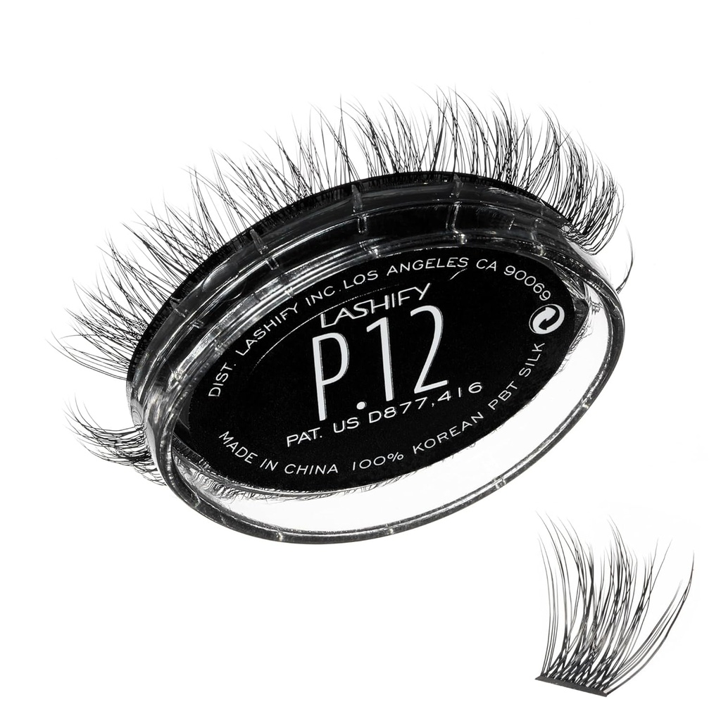 Lashify Plushy 12mm Gossamer Lashes in Black, Easy DIY False Lashes for a Voluminous Yet Still Natural Look