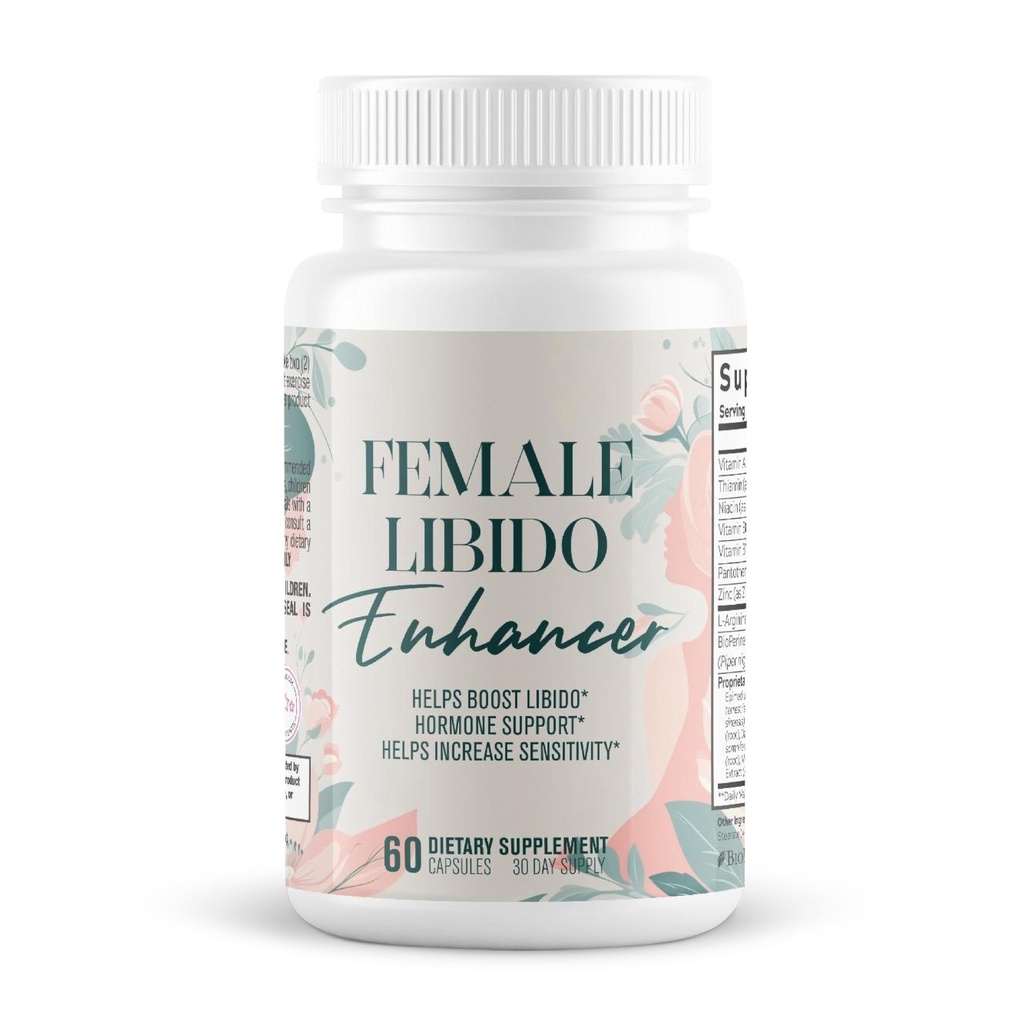 Female Libido Enhancer - Libido Booster for Women to Heighten Desire, Balance Hormones, Increase Sensitivity - 14 Ingredients for Women's Health - 3rd Party Tested Supplement - 60 Capsules