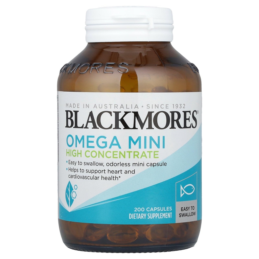 Blackmores Omega Mini, High Concentrate, 200 Capsules