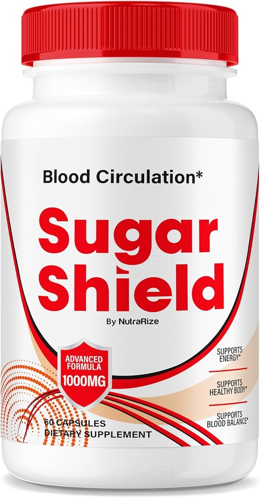 NutraRize Sugar Shield Blood Support Pills, Maximum Strength Formula, Sugar Shield Capsules, Natural Blood Blend Complex, Sugar Shield Reviews (60 Capsules)