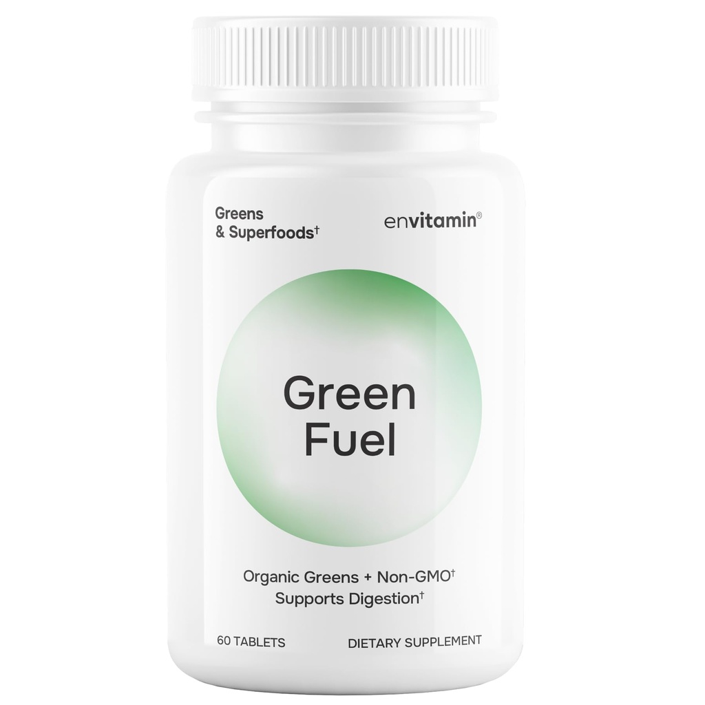 envitamin Green Fuel Organic Greens Tablets - Organic Greens, Fruit and Vegetable Blend