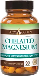 Chelated Magnesium Capsules - Supports Nerve and Muscle Function - 90 Capsules - by Suzy Cohen, RPh