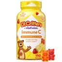 L’il Critters Immune C Daily Gummy Supplement Vitamin for Kids, for Vitamin C, D and Zinc for Immune Support, Orange, Lemon, Strawberry and Cherry Flavors, 190 Gummies (Packaging May Vary)