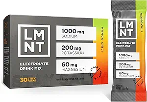 LMNT Zero Sugar Electrolytes - Mango Chili Salt | Drink Mix | 30 Count