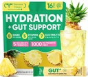 Venture Pal 2-in-1 Hydration Packets + Gut Health Electrolytes Powder - 7 Electrolytes & 5 Vitamins, Probiotics - Sugar Free Liquid Daily IV Drink Mix for Dehydration Relief | Non-GMO | 16 Sticks