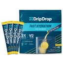DripDrop Hydration Packets - Lemon - Single Serve Electrolytes Powder Drink Mix - Non-GMO, Gluten Free, Vegan - 32 Sticks