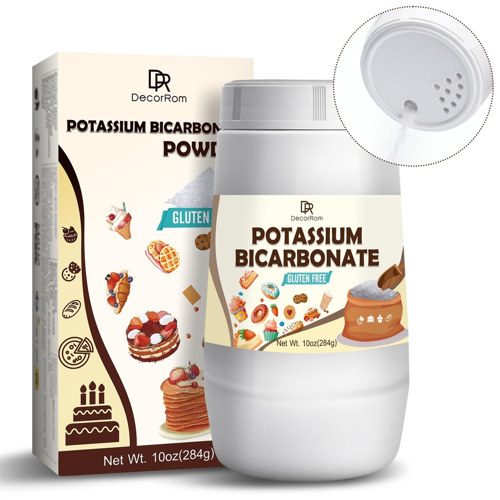 Potassium Bicarbonate 10oz - 100% Pure Potassium Bicarbonate Powder for Plants, Cakes, Wine Making, Leavening - Food Grade Potassium Bicarbonate Powder Leavening Agent for Baking, Cookies, Snacks