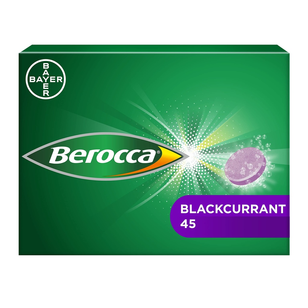 Berocca Blackcurrant Flavour 45 Effervescent Tablets