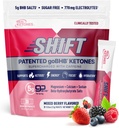 Real Ketones BHB Exogenous Ketones Drink Mix Packets Keto Electrolytes Powder Packets No Sugar with 4 Main Fasting Electrolytes Plus Hydrating Patented Keto BHB - 30 Count Mixed Berry Caffeine