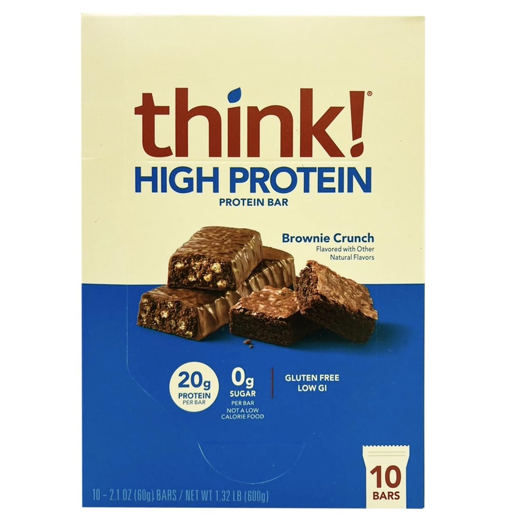 Think Products ThinkThin Bar Brownie Crunch - 10 Bars