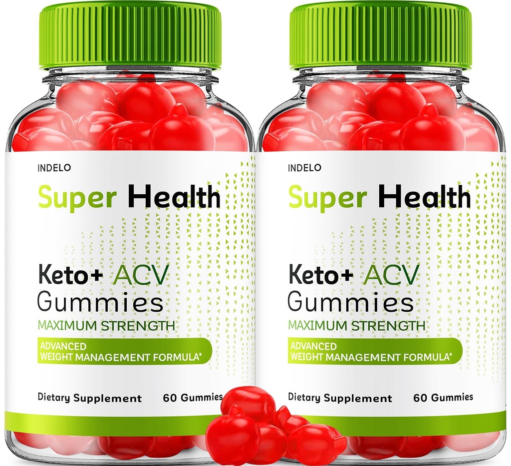 (2 Pack) Super Health Keto ACV Gummies Maximum Strength, Super Health Keto Plus ACV Gummies Apple Cider Vinegar SuperHealth ACV Gummies Reviews Keto+ACV (120 Gummies)