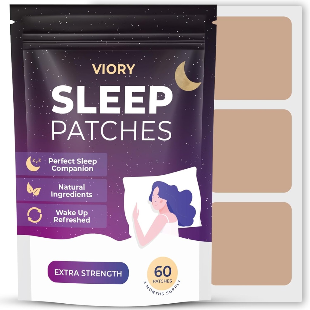 Sleep Patches for Adults Extra Strength | Easy-to-Apply Sleep Patch with Melatonin & Valerian | Relax & Wake Up Refreshed | Long-Lasting Night Comfort for Men & Women | 60 Patches