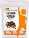 BulkSupplements.com Eleuthero Powder - Siberian Ginseng Powder, Eleutherococcus senticosus, Ginseng Herbal Supplement - Gluten Free, 500mg per Serving, 500g (1.1 lbs) (Pack of 1)