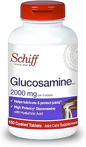 Schiff Glucosamine with Hyaluronic Acid, 2000mg Glucosamine, Joint Care Supplement Helps Lubricate & Protect Joints*, 150 Count (Pack of 2)