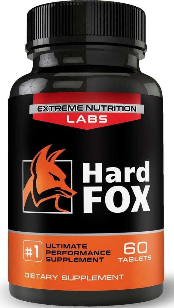 Hard Fox - #1 Ultimate Performance - 3" Added Size in 60 Days - Enlargement Pills for Men - Super Drive, Strength, Size, Endurance - 60 Count