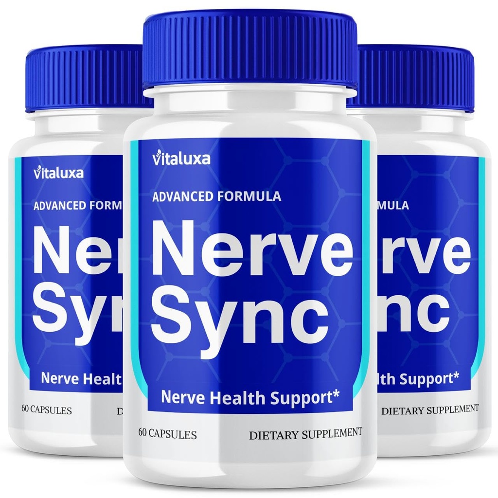 (3 Pack) Nerve Sync Capsules, NerveSync Pills for Neuropathy Brain Health Support Supplement with Premium Blend Vitamins, Nerve Health Function All Natural Maximum Strength Wellness Reviews (180 Ct)