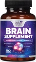 Brain Supplements for Memory and Focus - Extra Strength Nootropic Capsules for Concentration, Alertness, Cognitive Support - Phosphatidylserine, DMAE, Brain Health Vitamins B6 C E Zinc - 60 Capsules